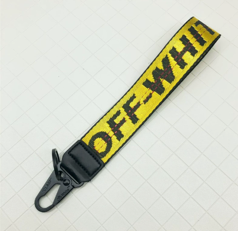 Off-White keychain canvas embroidered letters bags mobile phones cameras luggage pendants gifts keychain
