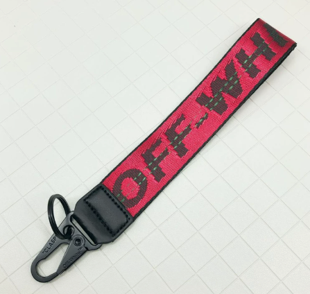 Off-White keychain canvas embroidered letters bags mobile phones cameras luggage pendants gifts keychain