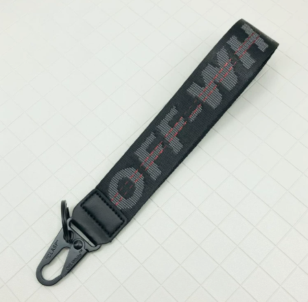 Off-White keychain canvas embroidered letters bags mobile phones cameras luggage pendants gifts keychain