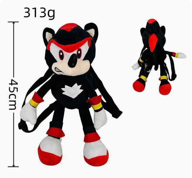 Hot Selling Sonic the Hedgehog Plush Backpack Plush bag