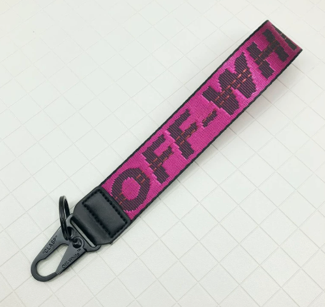 Off-White keychain canvas embroidered letters bags mobile phones cameras luggage pendants gifts keychain