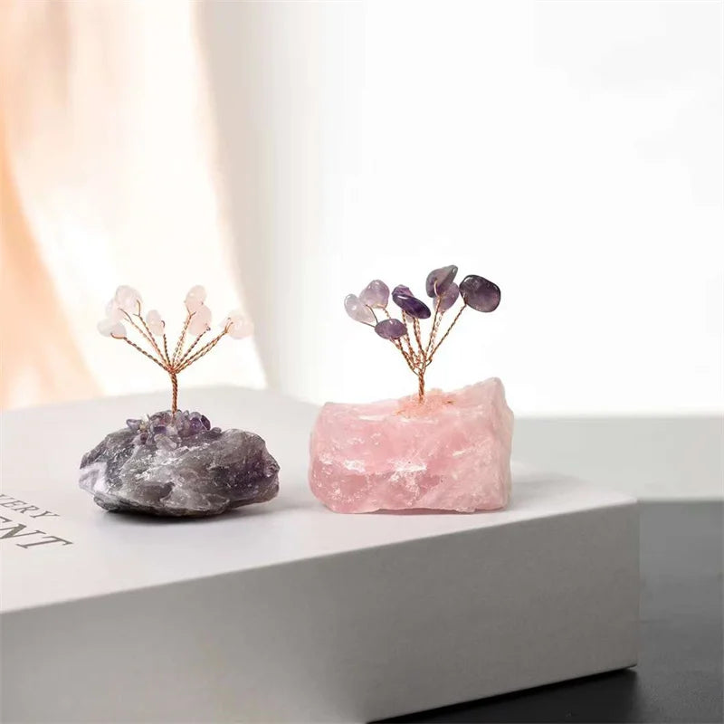 Life Tree Natural Seven Chakra Natural Healing Gemstone Crystal Fortune Money Tree for Good Luck For Decoration Gifts