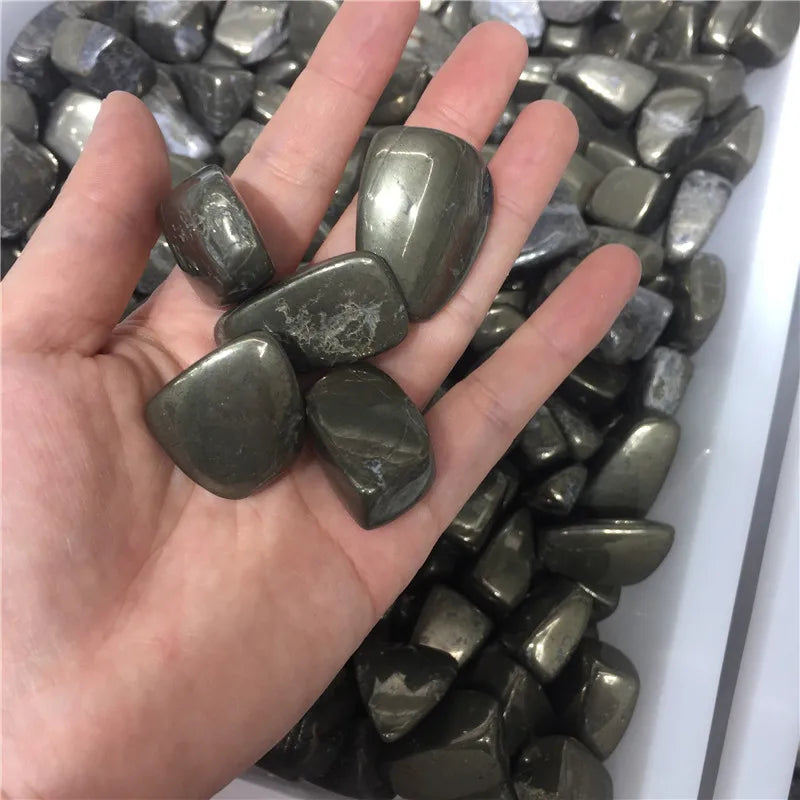 Pyrite Tumbled Natural Gemstone Crystal Tumbled Polished Stone for Home Decor