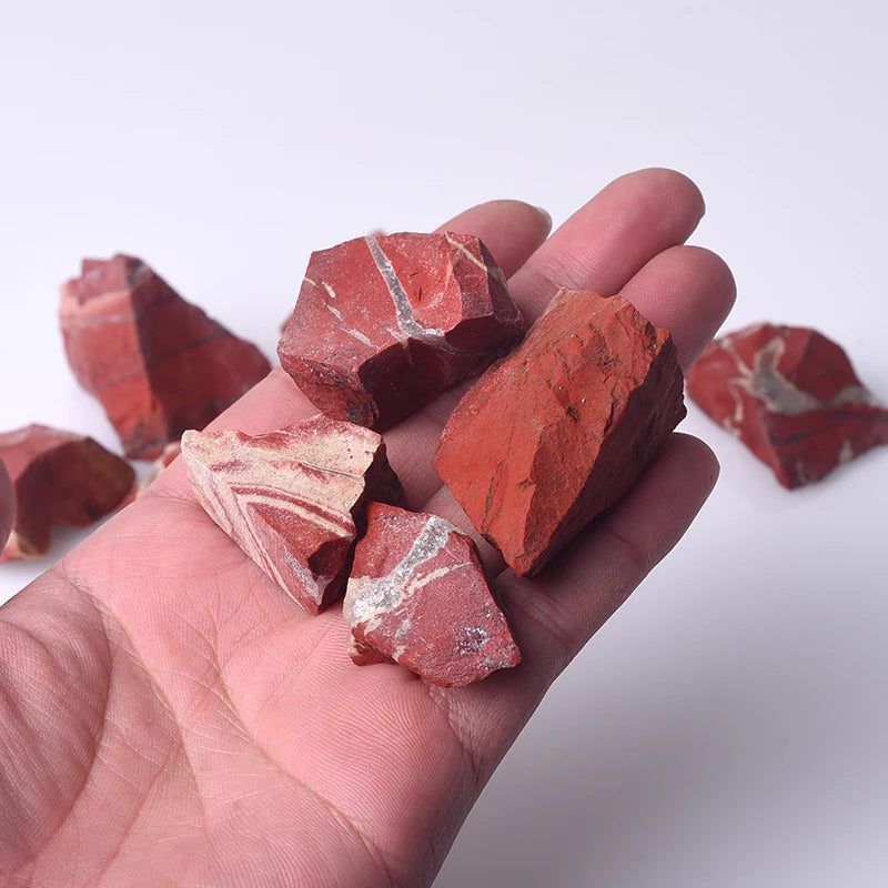 Natural Rough Red Jasper Healing Raw Crystal Gravel Tumbled Stone for Home Decor