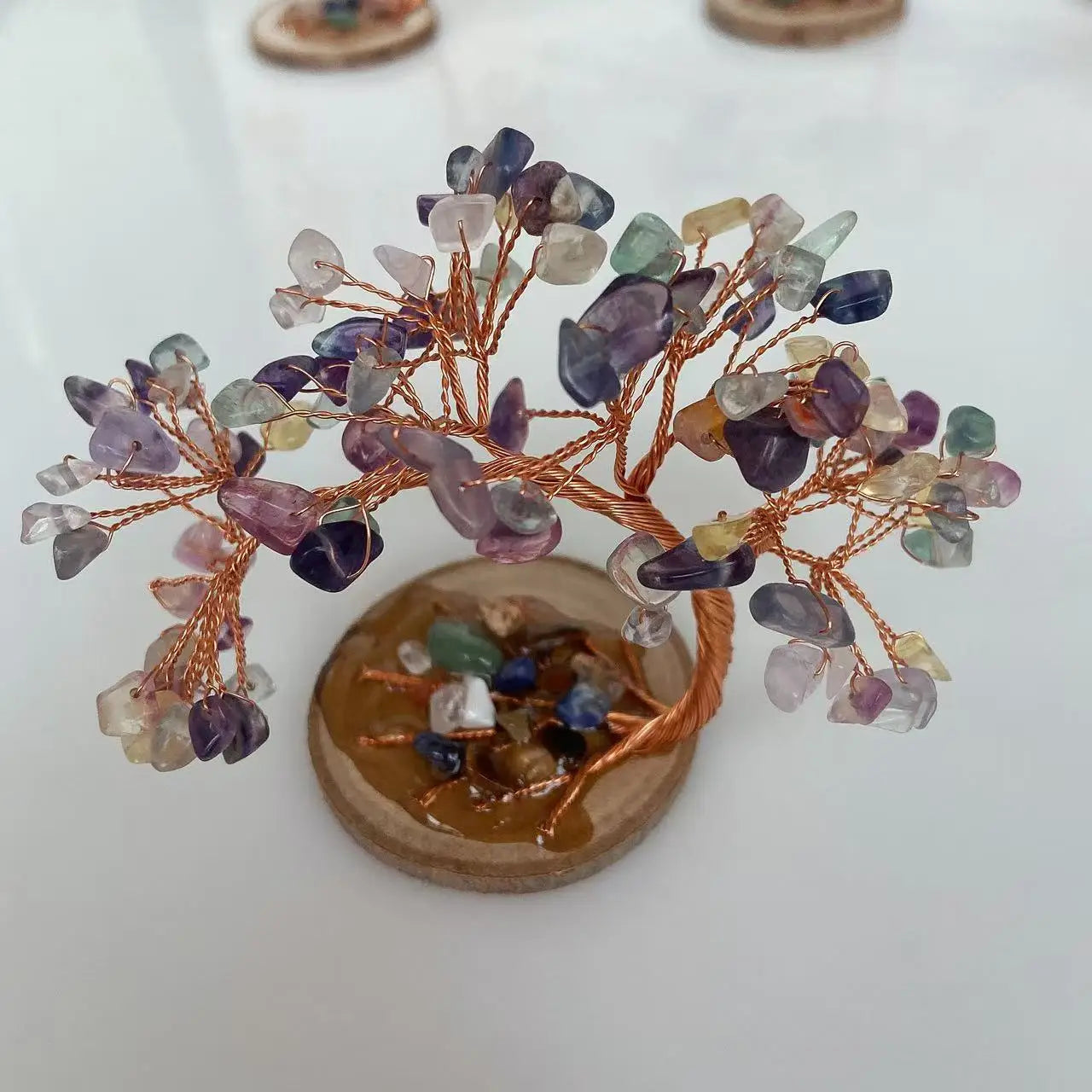 Fanshi Modern Crystal Tree Home Decor and Business Gift Hand Carved Feng Shui Style Mascot Quartz Souvenir