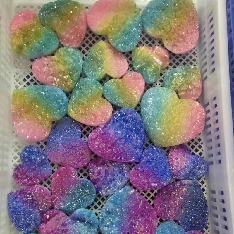 Wholesale Natural High Quality Titanium Rainbow Angel Aura Cluster Crystal Quartz Minerals for Healing