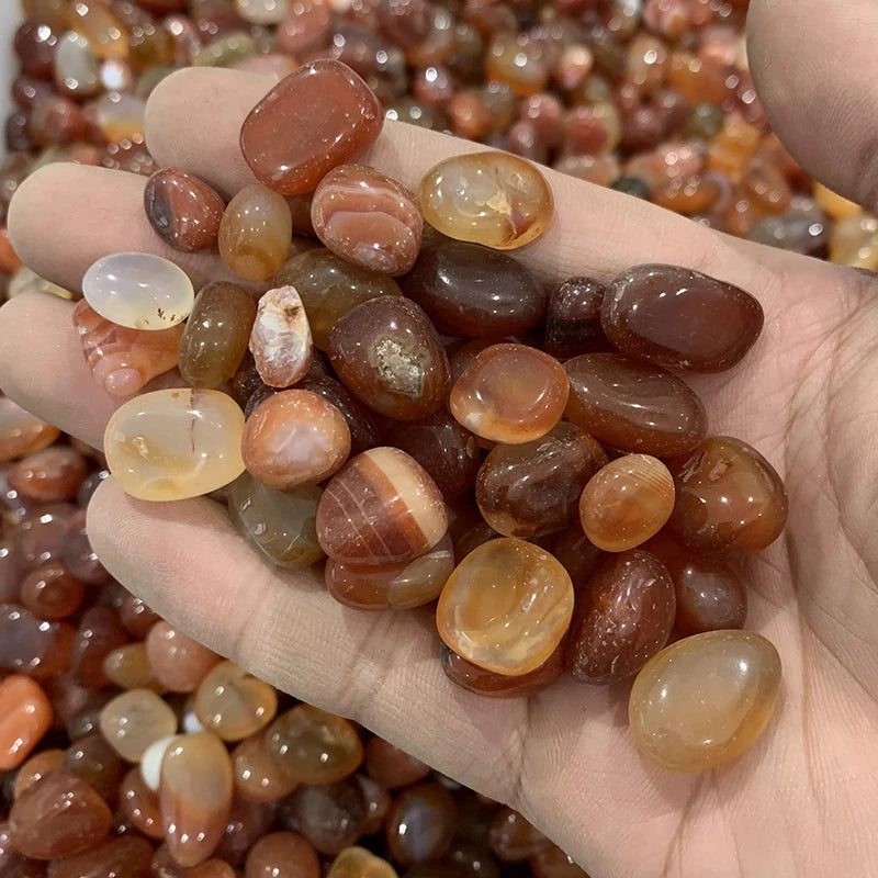 Wholesale Bulk Natural Red Agate Crystal Gravel Carnelian Tumbled Stone for Decoration