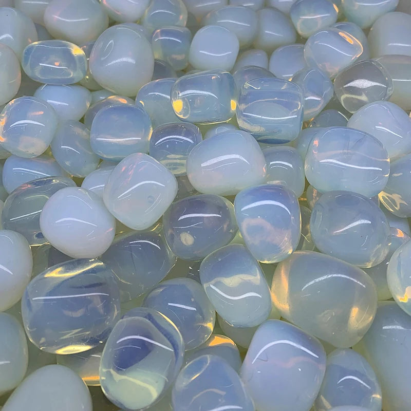 Wholesale Natural White Opal Tumbled Stone Crystals Opal Gravel Stone for Decoration