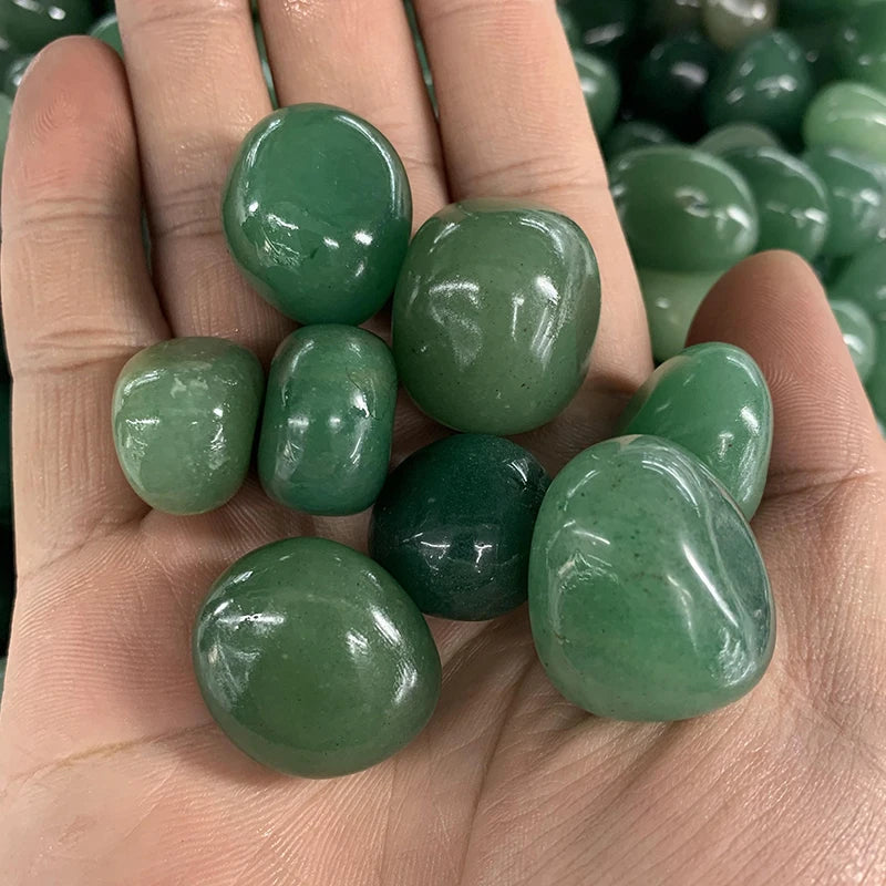 Wholesale High Quality Natural Gemstone Green Aventurine Tumble Stone Reiki Healing Crystal for Decoration