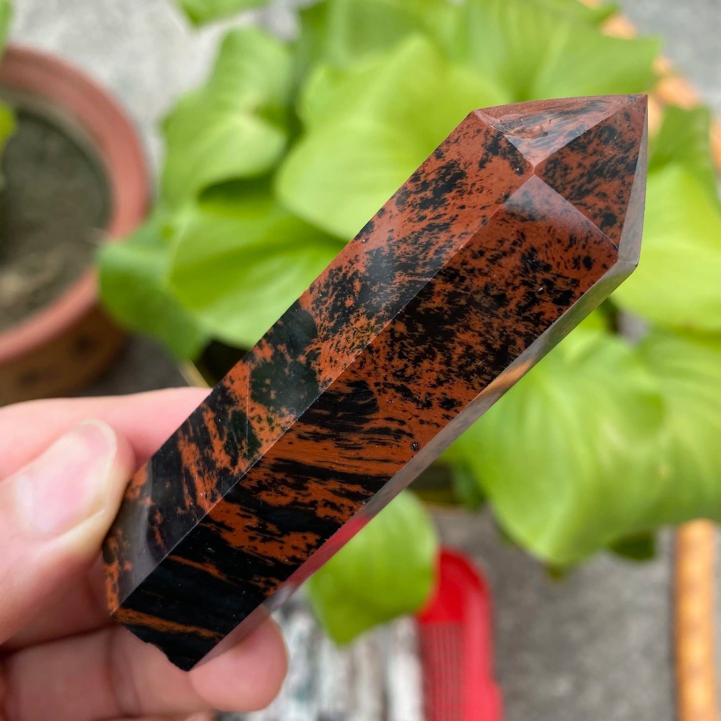 Red Black Obsidian Towers Healing Crystals Stones Fengshui Obsidian Points Wand for Decoration