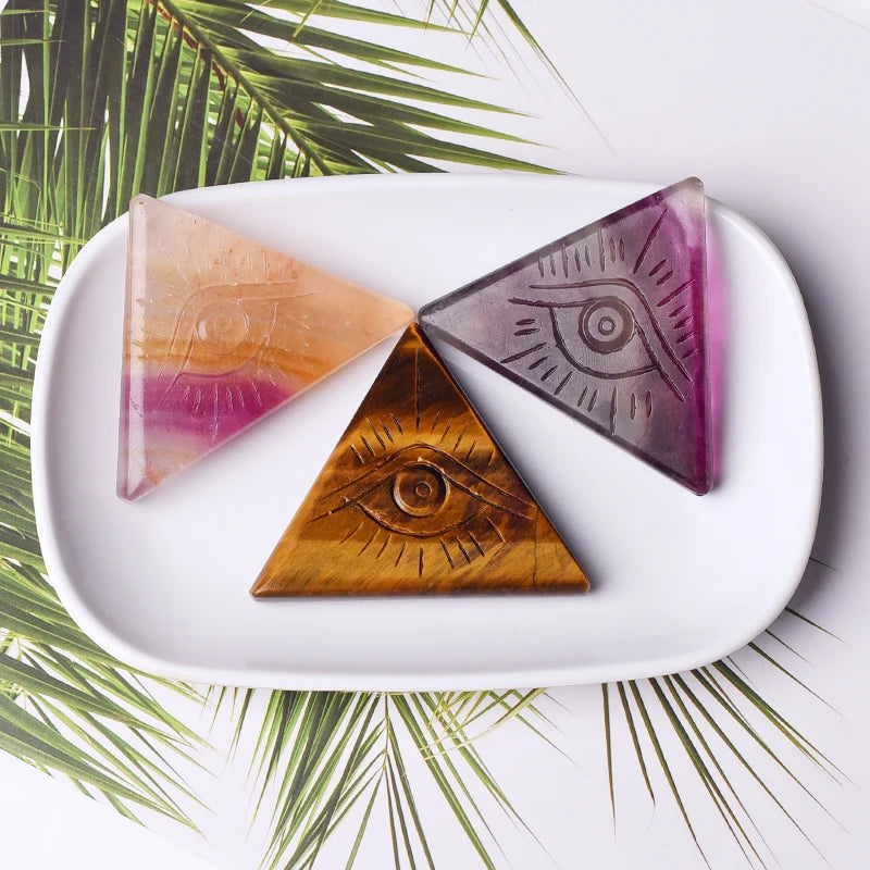 High Quality Crystal Carvings Craft Natural Crystal Devil Eye for Wedding Souvenir