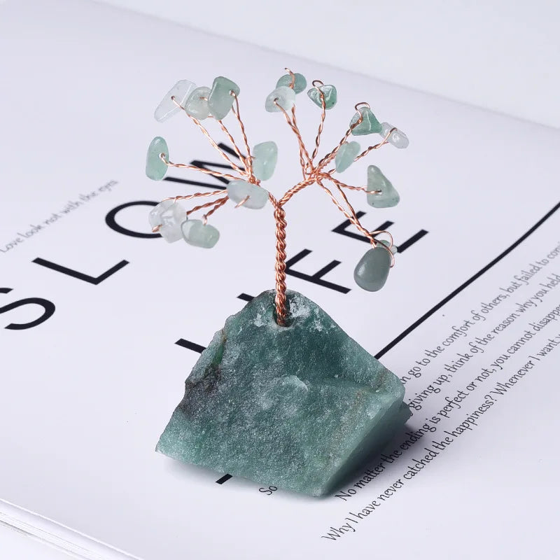 Wholesale Rough Stone Base Money Tree Healing Stones Crystals Lucky Tree Money Tree for Decoration