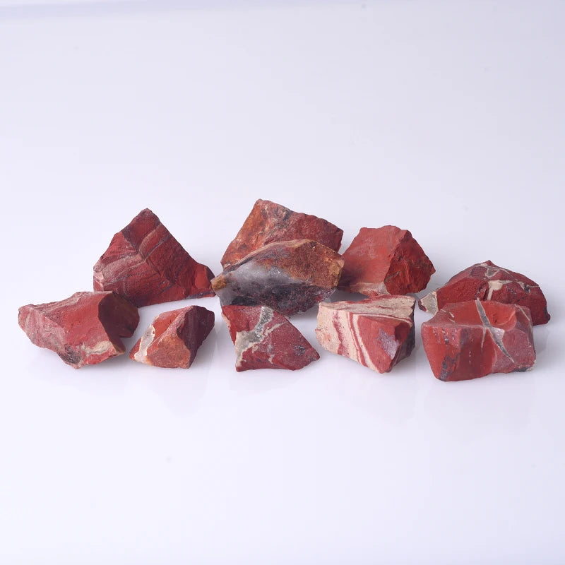 Natural Rough Red Jasper Healing Raw Crystal Gravel Tumbled Stone for Home Decor