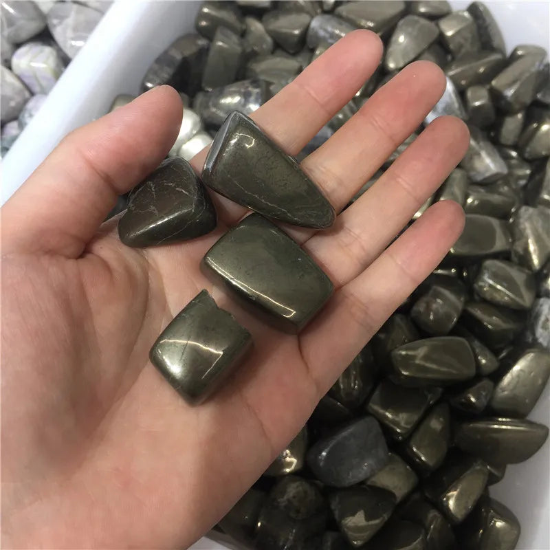 Pyrite Tumbled Natural Gemstone Crystal Tumbled Polished Stone for Home Decor