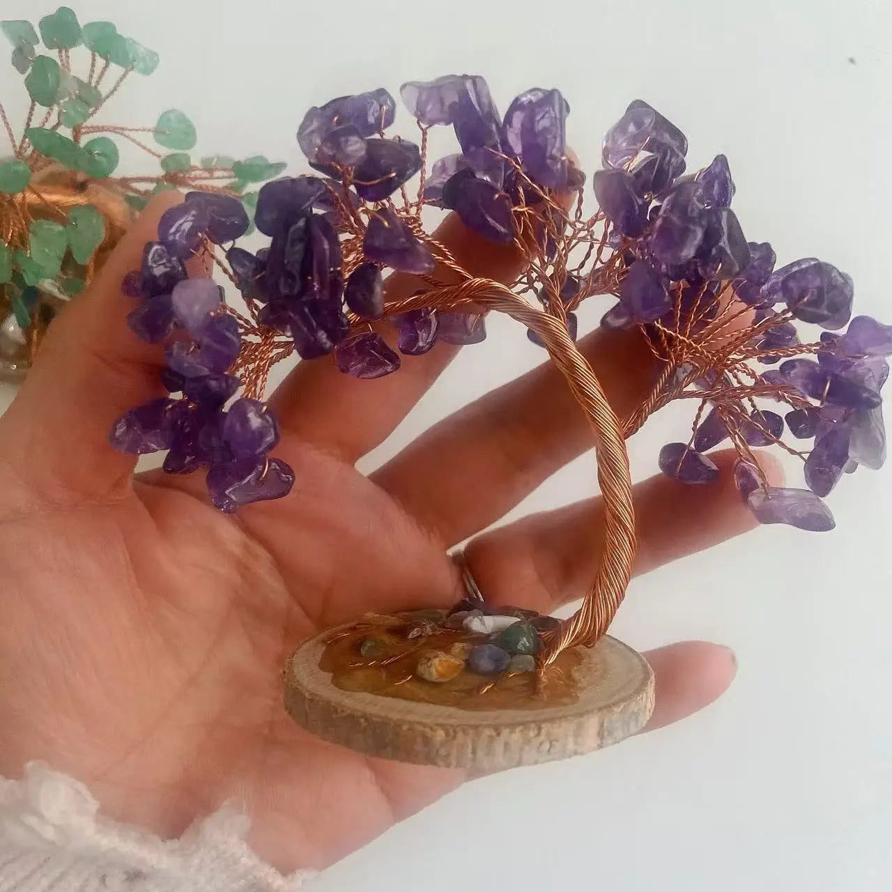 Fanshi Modern Crystal Tree Home Decor and Business Gift Hand Carved Feng Shui Style Mascot Quartz Souvenir