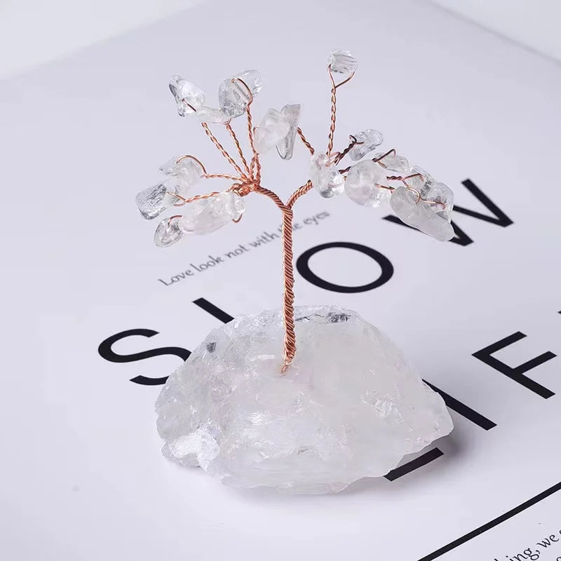 Life Tree Natural Seven Chakra Natural Healing Gemstone Crystal Fortune Money Tree for Good Luck For Decoration Gifts