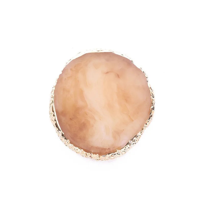 Wholesale Crystal Stone Geode Agate Slice Coaster Gold Trim Round Green Blue White Rose DIY Resin Coaster