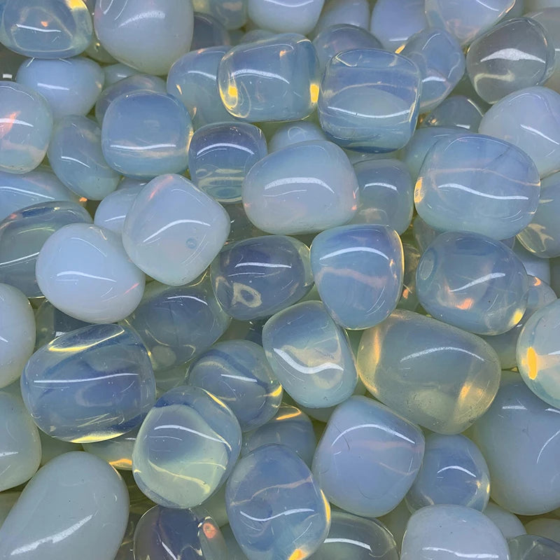 Wholesale Natural White Opal Tumbled Stone Crystals Opal Gravel Stone for Decoration