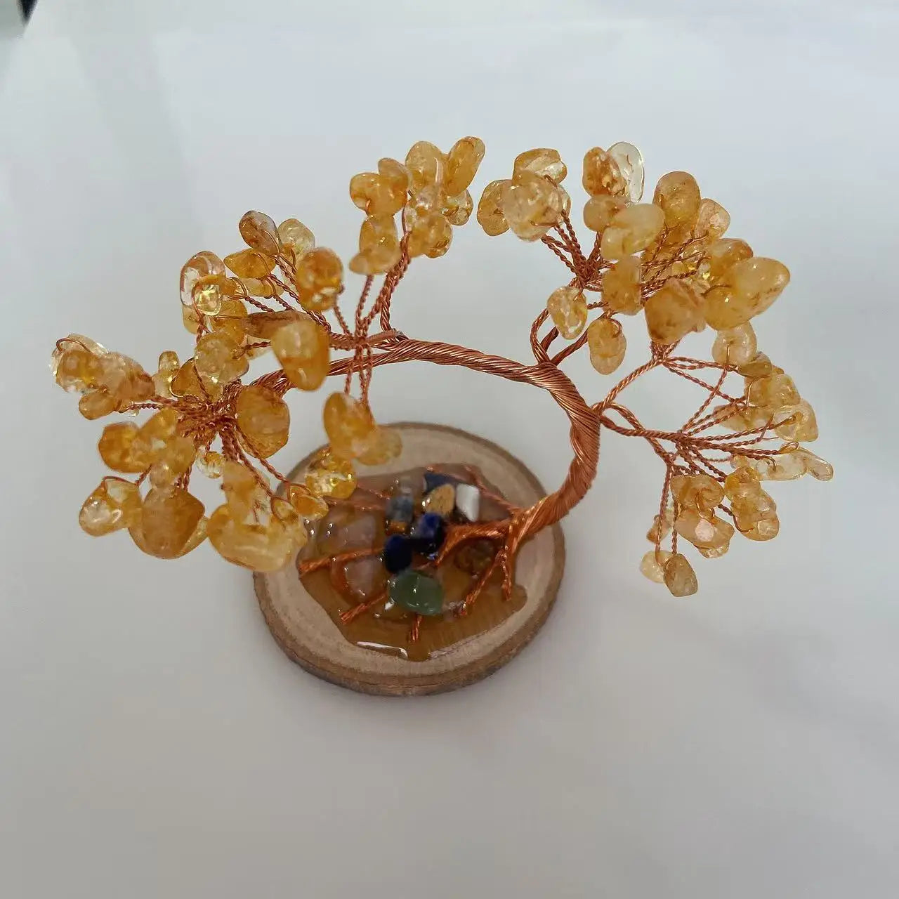 Fanshi Modern Crystal Tree Home Decor and Business Gift Hand Carved Feng Shui Style Mascot Quartz Souvenir