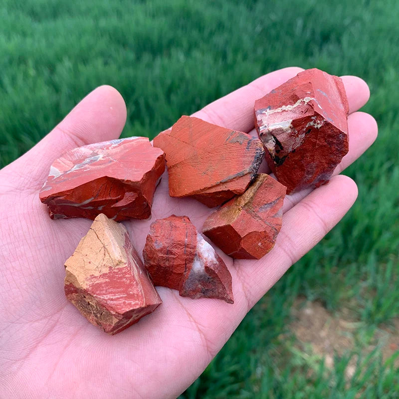 Natural Rough Red Jasper Healing Raw Crystal Gravel Tumbled Stone for Home Decor