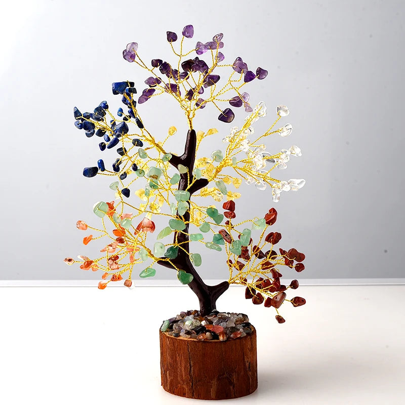 High Quality Seven Chakra Bonsai Tree for Sale Gemstone Tree Wholesale Crystal Gemstone Tree Healing Crystals