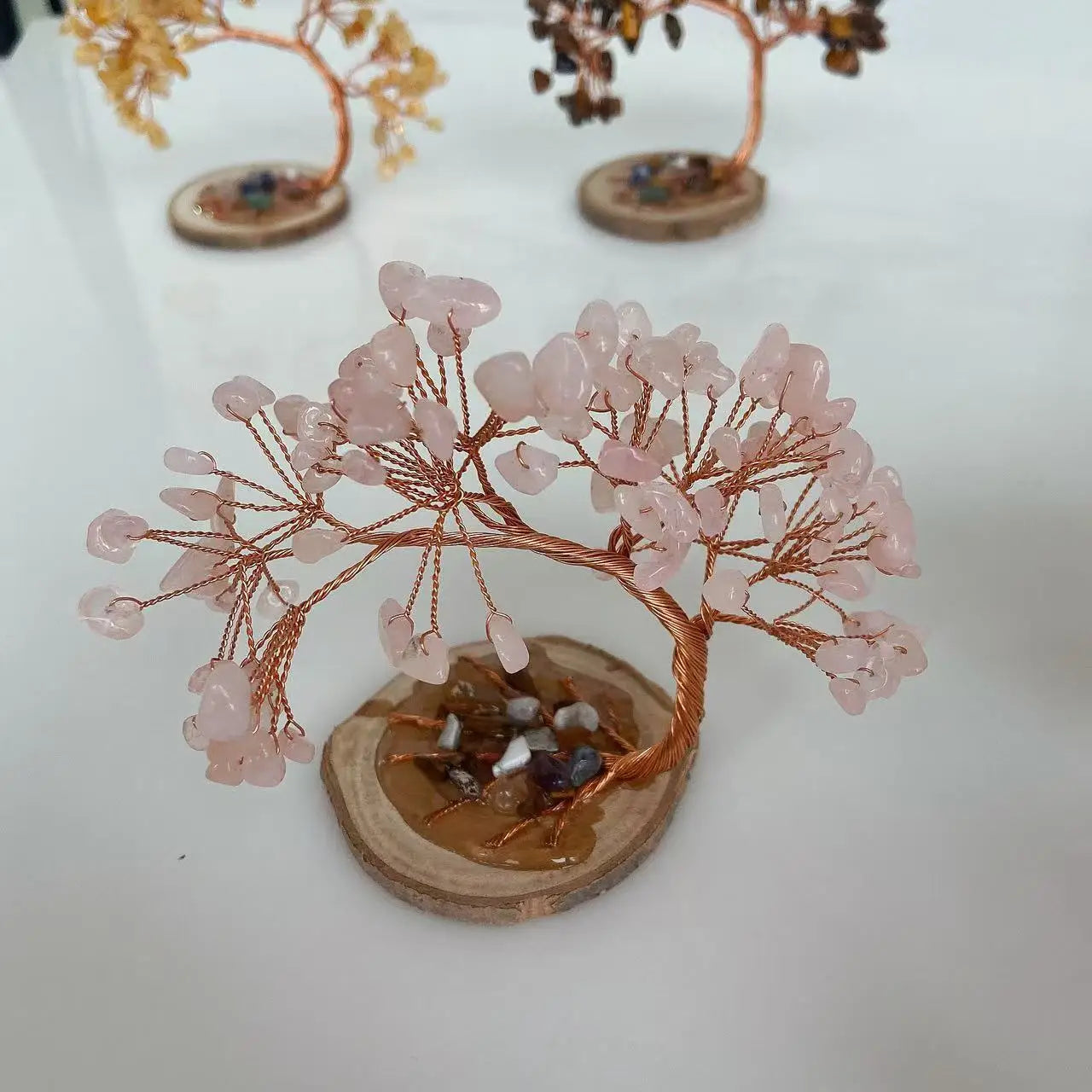 Fanshi Modern Crystal Tree Home Decor and Business Gift Hand Carved Feng Shui Style Mascot Quartz Souvenir