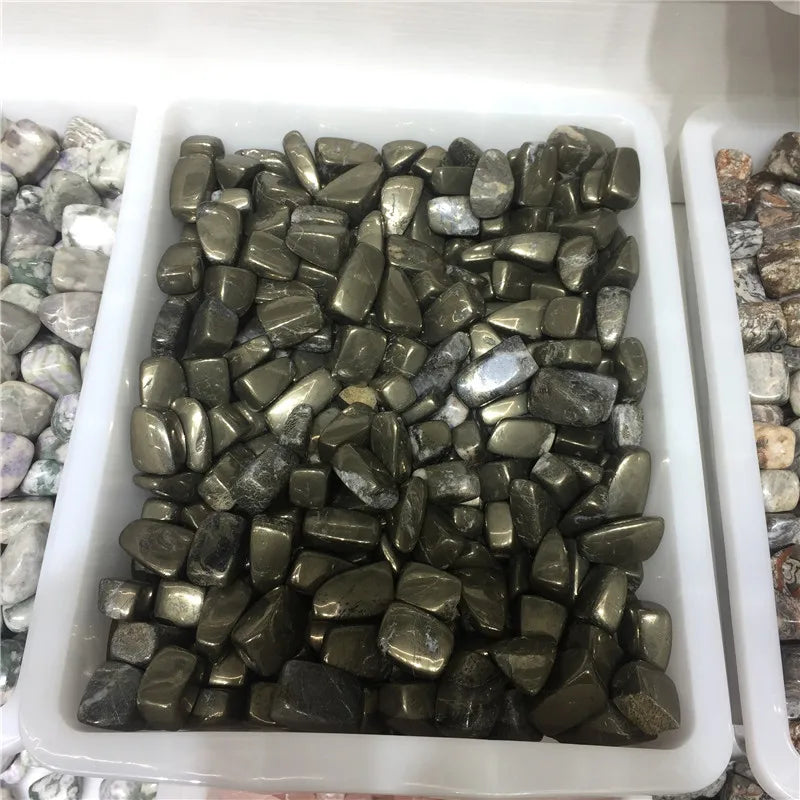 Pyrite Tumbled Natural Gemstone Crystal Tumbled Polished Stone for Home Decor