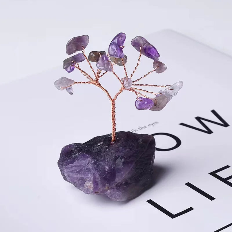 Life Tree Natural Seven Chakra Natural Healing Gemstone Crystal Fortune Money Tree for Good Luck For Decoration Gifts