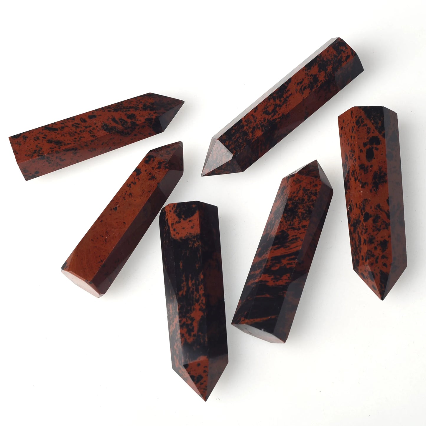 Red Black Obsidian Towers Healing Crystals Stones Fengshui Obsidian Points Wand for Decoration