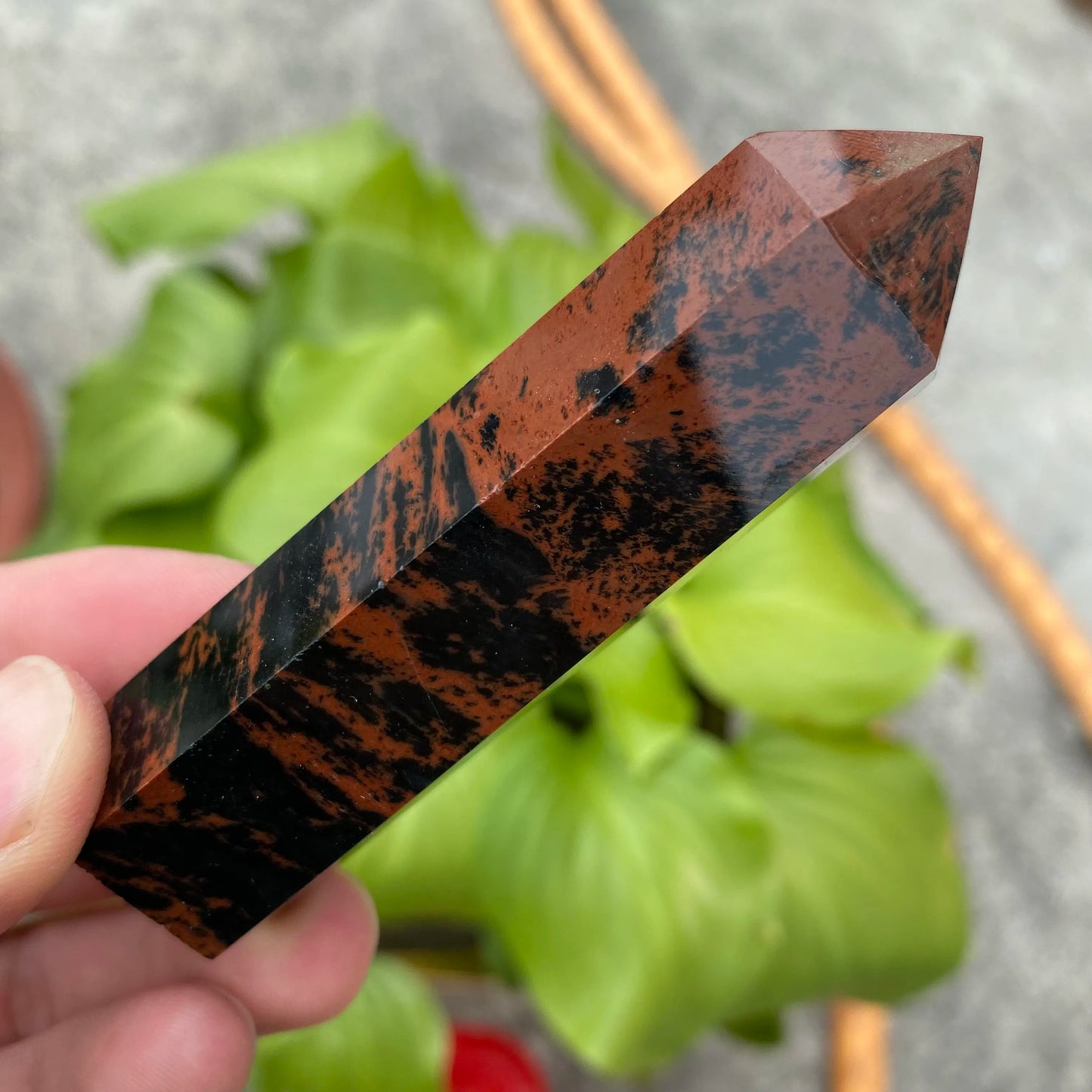 Red Black Obsidian Towers Healing Crystals Stones Fengshui Obsidian Points Wand for Decoration