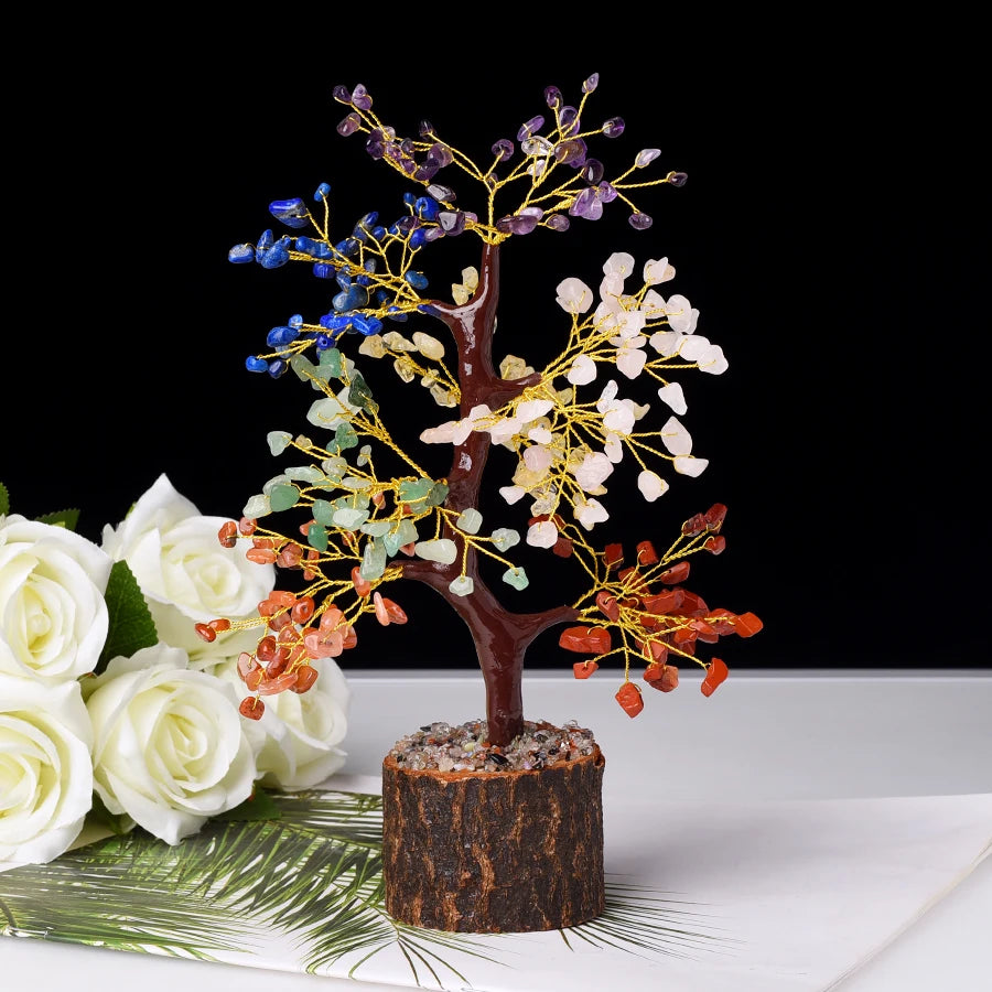 High Quality Seven Chakra Bonsai Tree for Sale Gemstone Tree Wholesale Crystal Gemstone Tree Healing Crystals