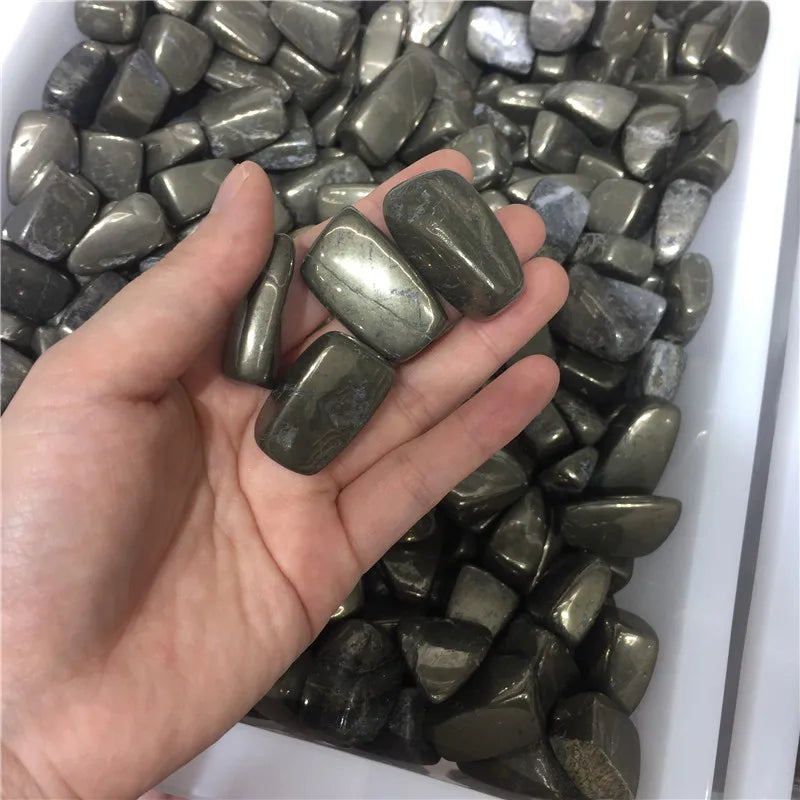 Pyrite Tumbled Natural Gemstone Crystal Tumbled Polished Stone for Home Decor