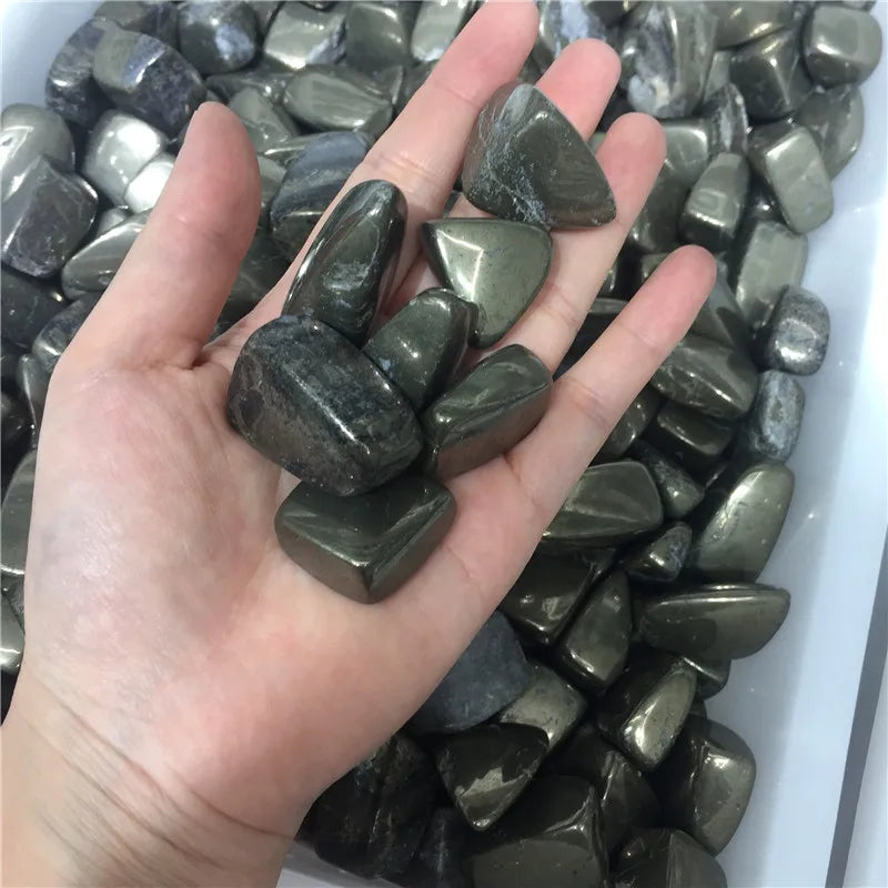 Pyrite Tumbled Natural Gemstone Crystal Tumbled Polished Stone for Home Decor