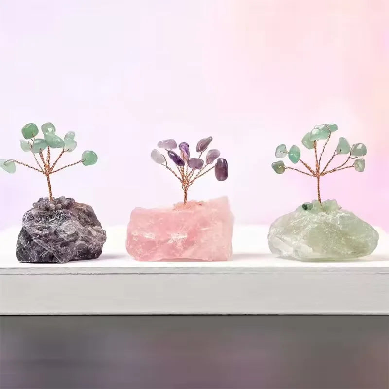 Life Tree Natural Seven Chakra Natural Healing Gemstone Crystal Fortune Money Tree for Good Luck For Decoration Gifts