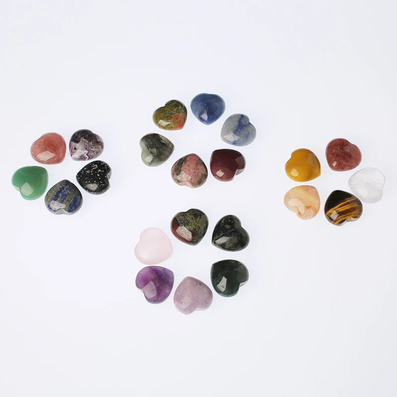 Wholesale Natural Different Kinds of Quartz Healing Stones Crystal Heart Gemstone Heart for Gift