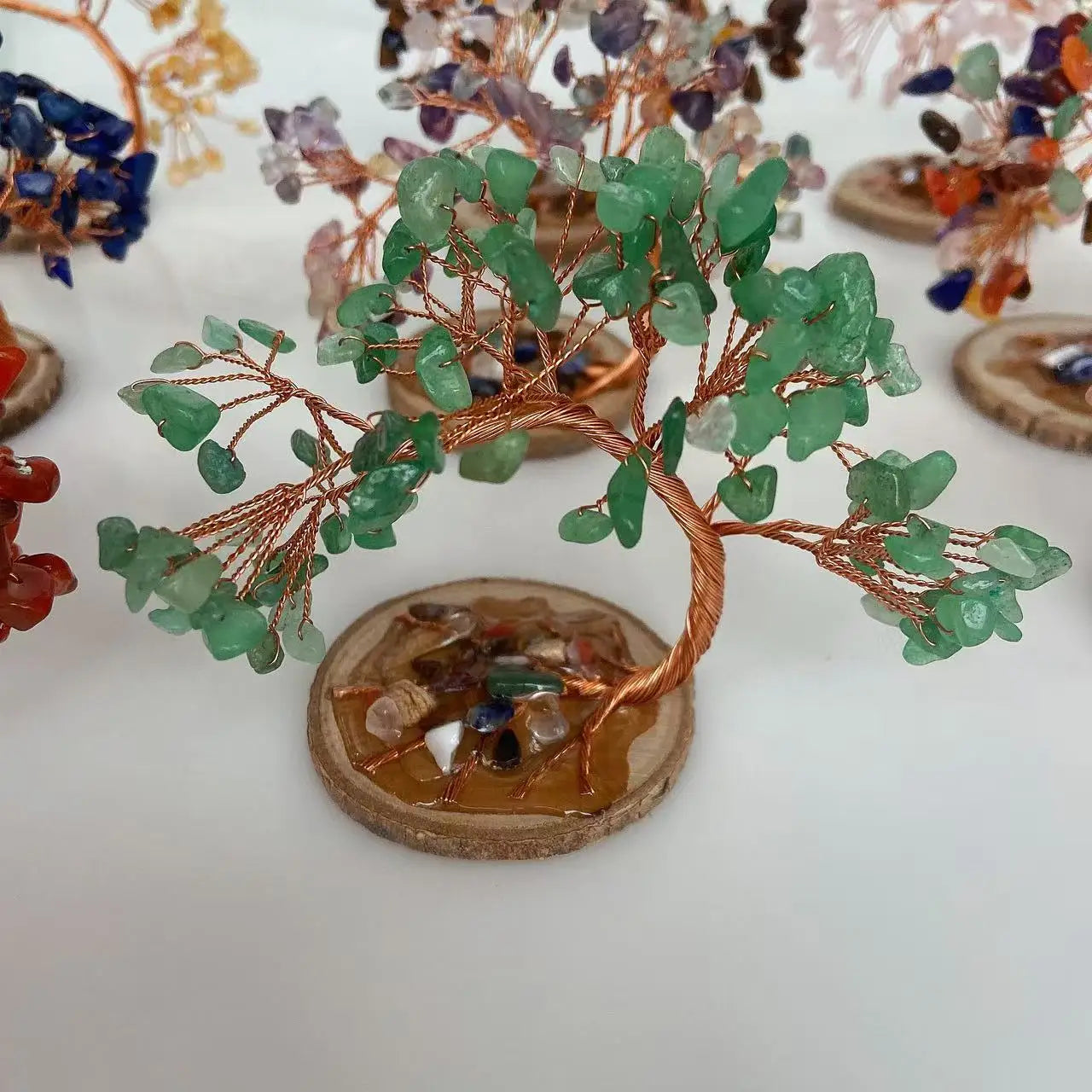 Fanshi Modern Crystal Tree Home Decor and Business Gift Hand Carved Feng Shui Style Mascot Quartz Souvenir