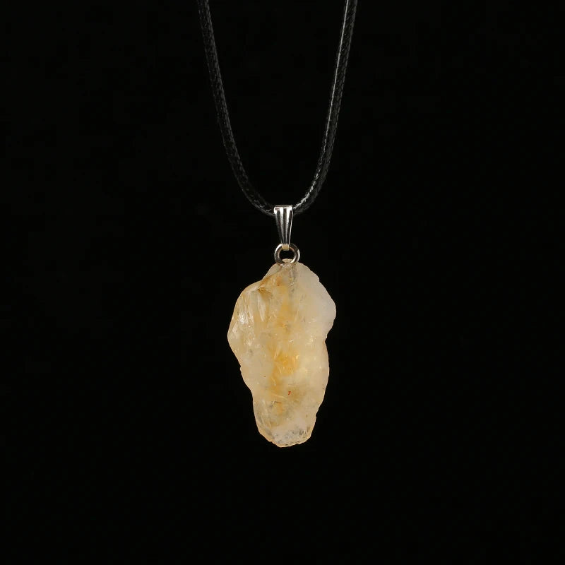 Wholesale Natural Raw Stone Agate Raw Stone Pendant Necklace for Jewelry