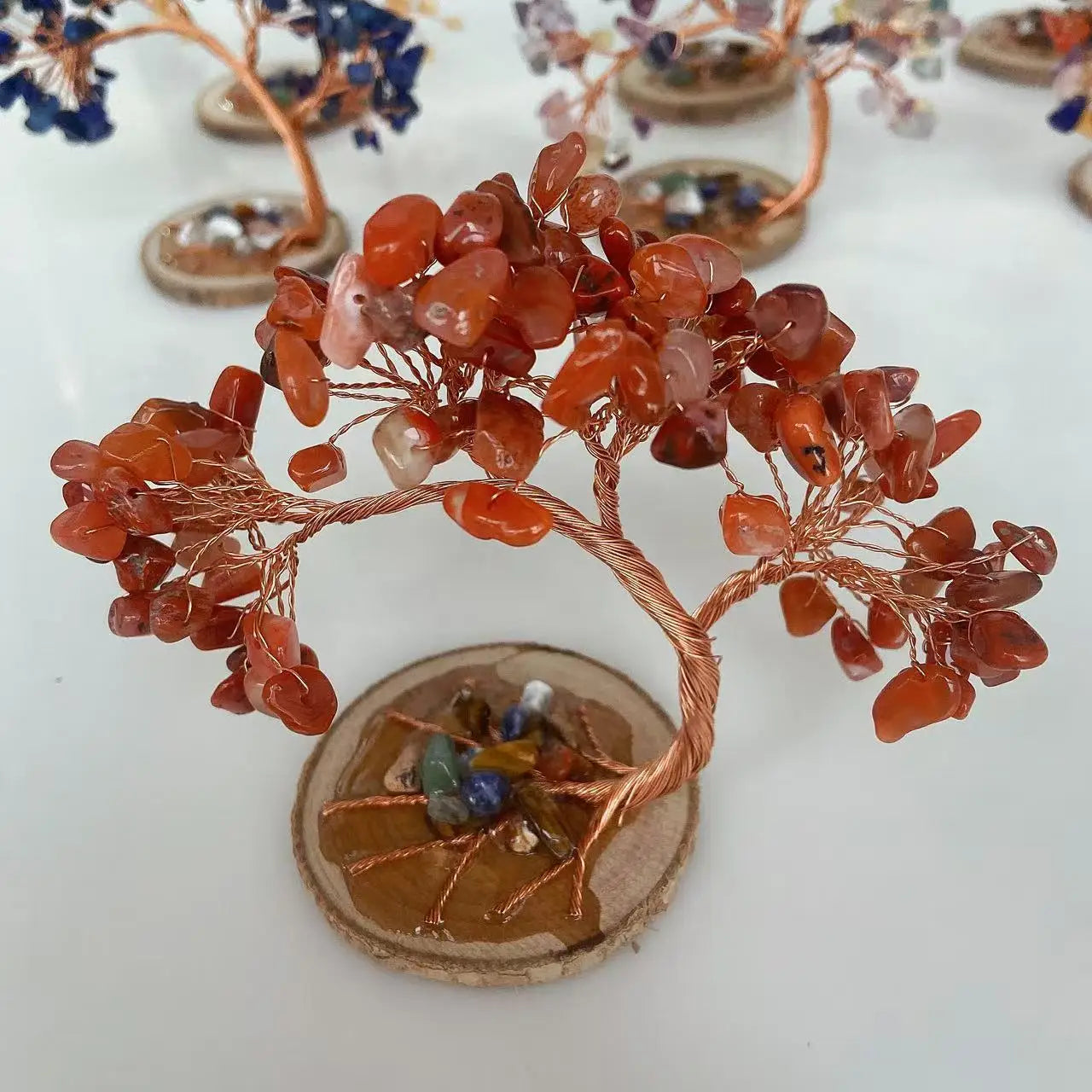 Fanshi Modern Crystal Tree Home Decor and Business Gift Hand Carved Feng Shui Style Mascot Quartz Souvenir