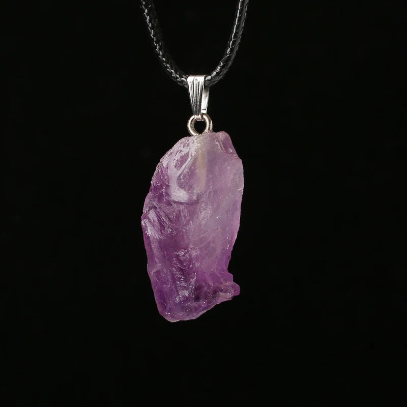 Wholesale Natural Raw Stone Agate Raw Stone Pendant Necklace for Jewelry