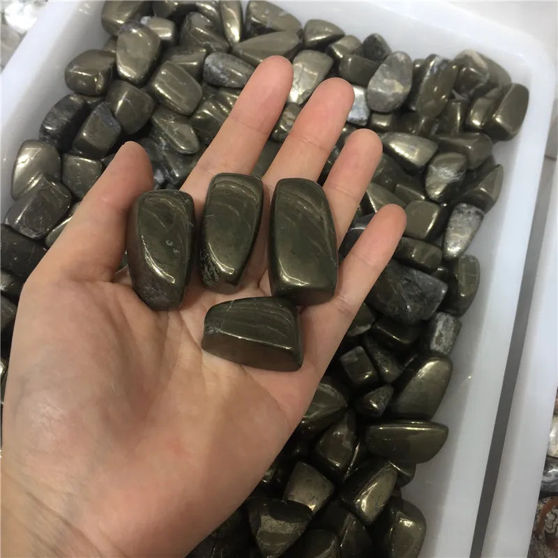 Pyrite Tumbled Natural Gemstone Crystal Tumbled Polished Stone for Home Decor