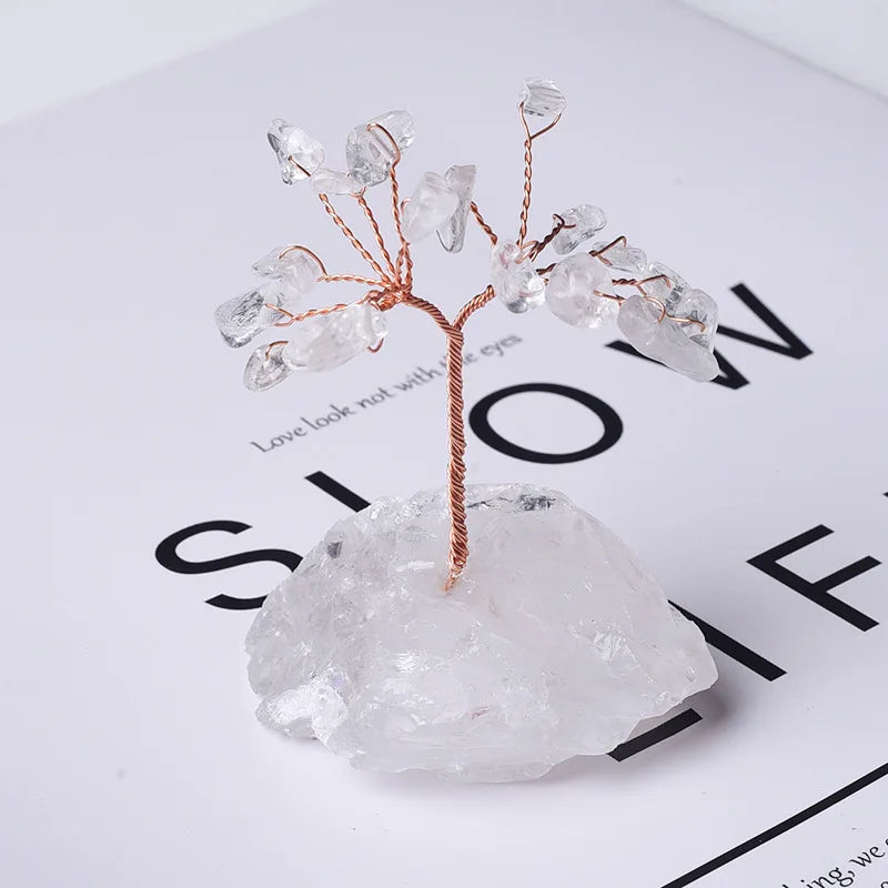 Wholesale Rough Stone Base Money Tree Healing Stones Crystals Lucky Tree Money Tree for Decoration