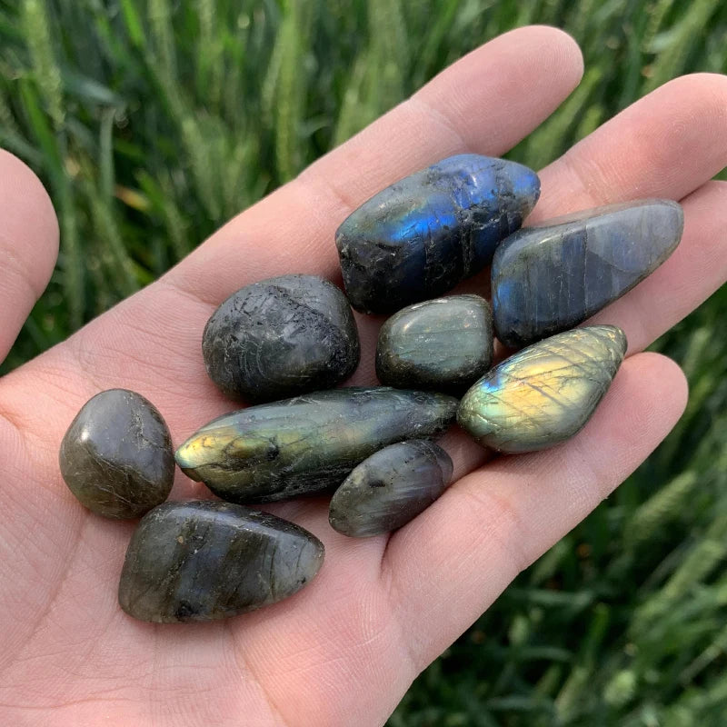 Wholesale Natural Polished Labradorite Tumbled Stone Labradorite Gravel Healing Stones