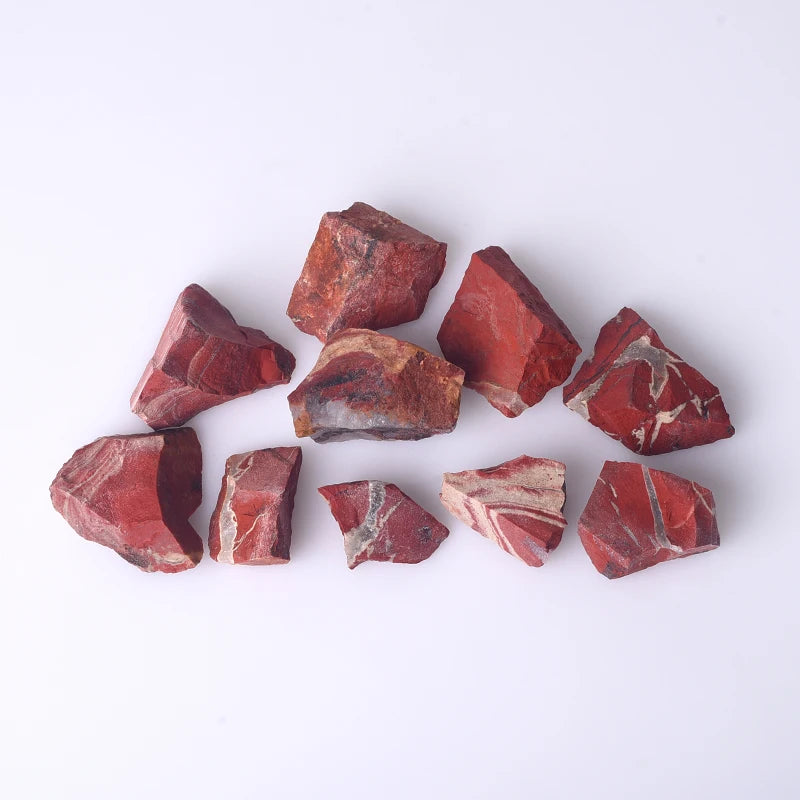 Natural Rough Red Jasper Healing Raw Crystal Gravel Tumbled Stone for Home Decor