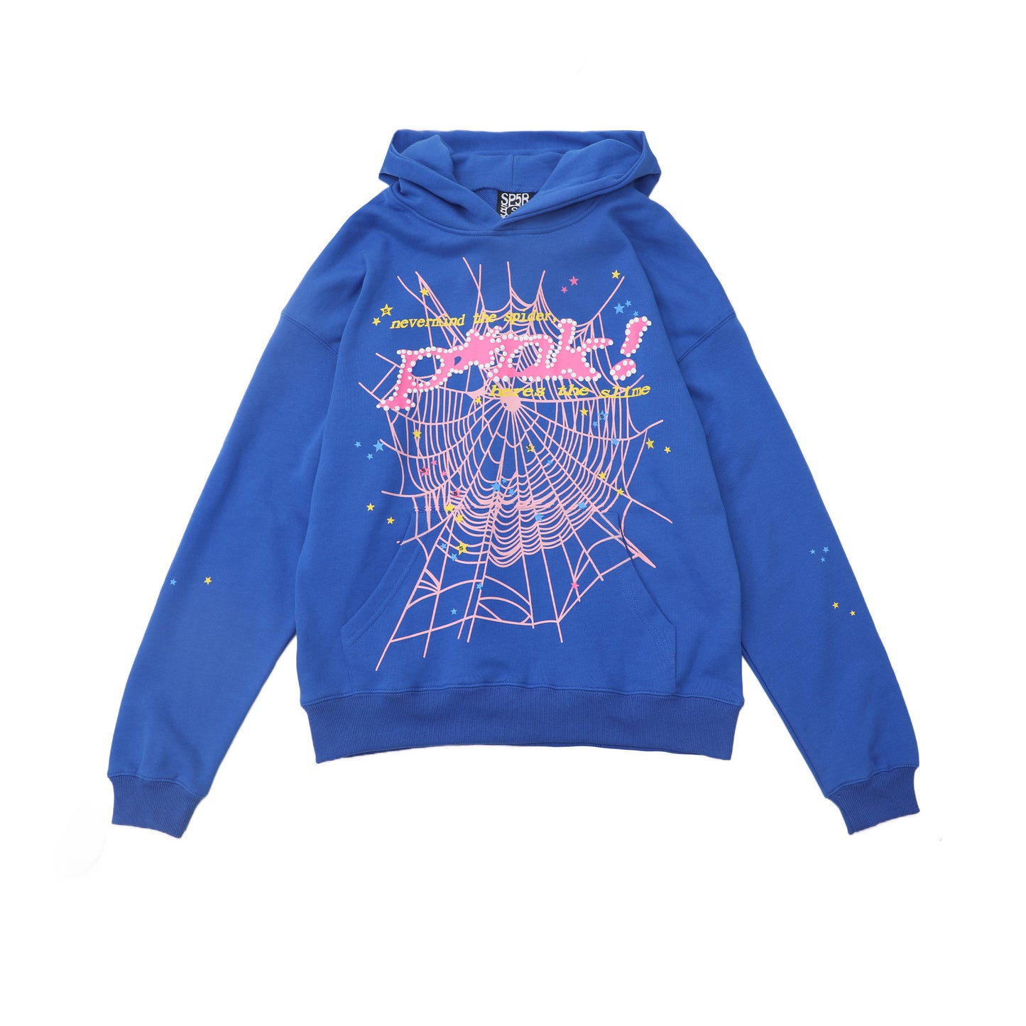 American fashion brand Sp5der 555 star foam print pure cotton hoodie sweater pants suit for men and women