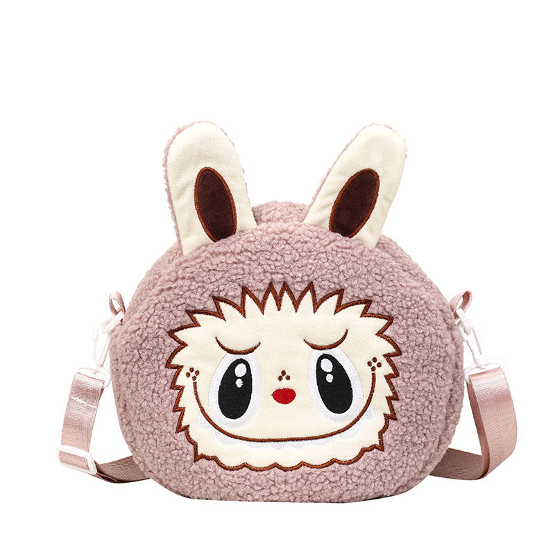 Labubu messenger bag labubu cartoon backpack coin purse children's female plush bag