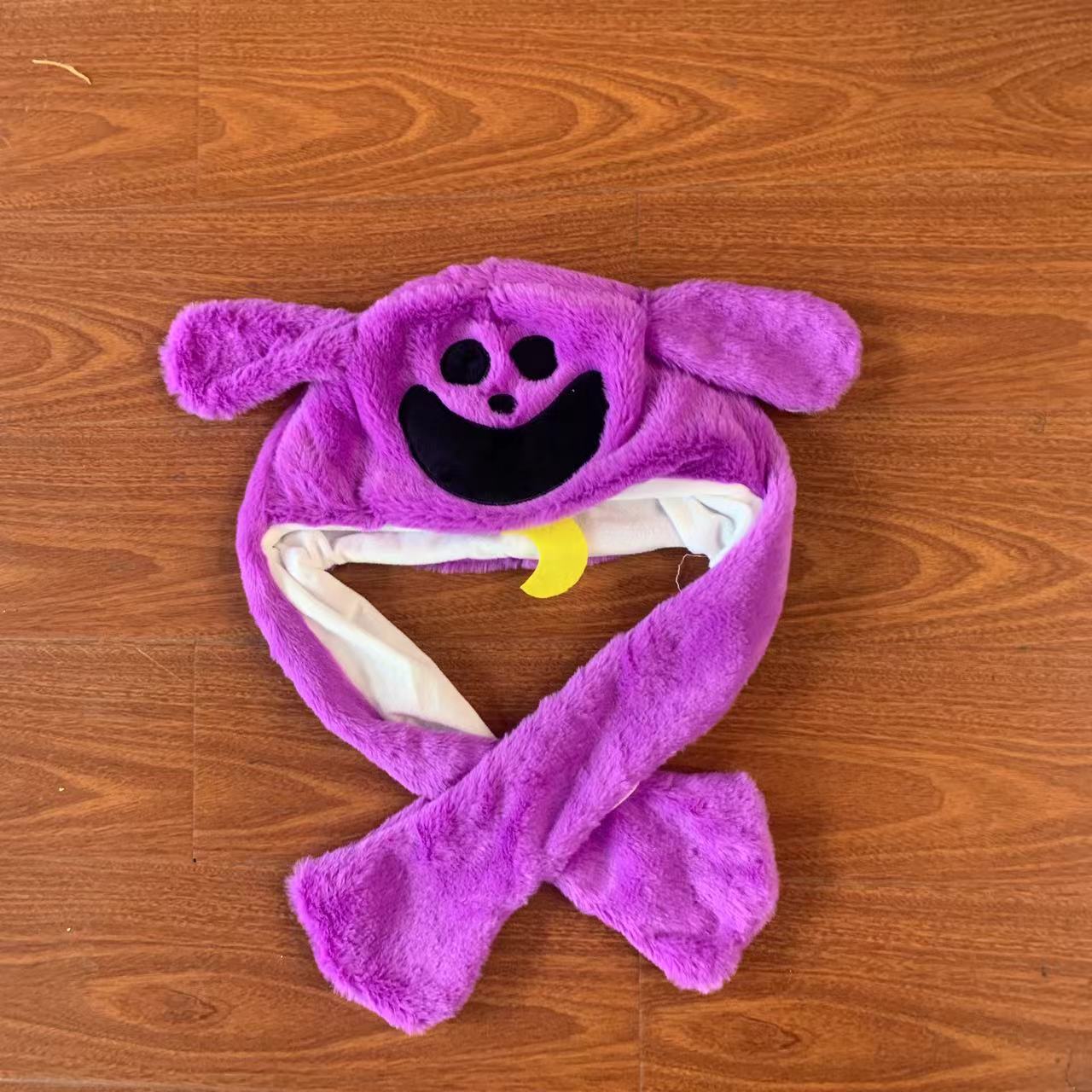 Rabbit ear plush hat airbag hat ears move animal hat plush toy colorful luminescence