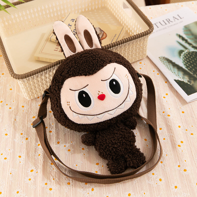 Labubu messenger bag labubu cartoon backpack coin purse children's female plush bag