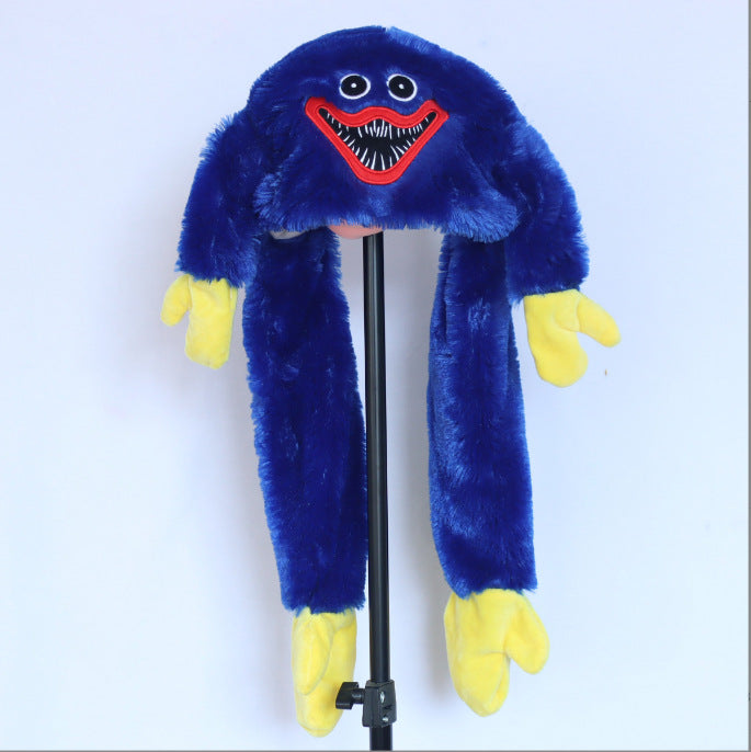 Rabbit ear plush hat airbag hat ears move animal hat plush toy colorful luminescence