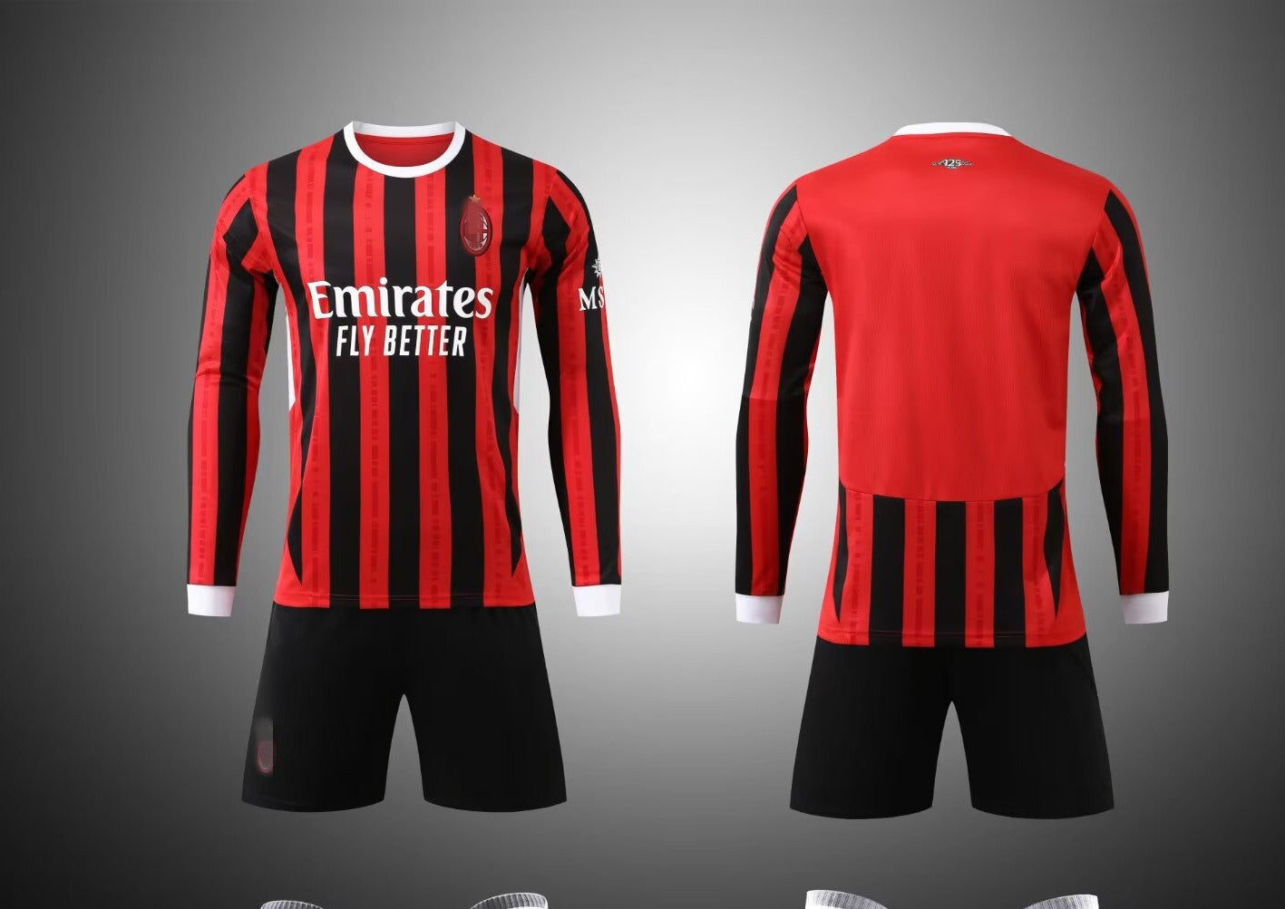 24-25 long-sleeved football uniform suit for boys and children, M and L, training uniform jersey, size 22-2XL