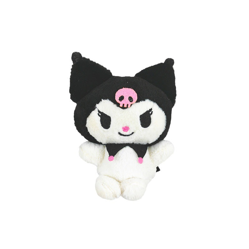 Cartoon Anime Sanrio Plush Doll Pendant Cute Kuromi Keychain Doll Machine Schoolbag plush keychain